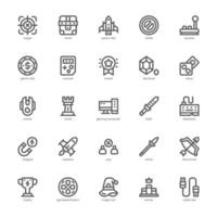 Video Game Element icon pack for your website, mobile, presentation, and logo design. Video Game Element icon outline design. Vector graphics illustration and editable stroke.