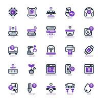 Futuristic Technology icon pack for your website, mobile, presentation, and logo design. Futuristic Technology icon mixed line and solid design. Vector graphics illustration and editable stroke.