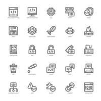 Web Programming icon pack for your website, mobile, presentation, and logo design. Web Programming icon outline design. Vector graphics illustration and editable stroke.