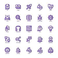 Web Programming icon pack for your website, mobile, presentation, and logo design. Web Programming icon basic line gradient design. Vector graphics illustration and editable stroke.