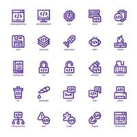 Web Programming icon pack for your website, mobile, presentation, and logo design. Web Programming icon basic line gradient design. Vector graphics illustration and editable stroke.