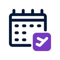 airplane schedule icon. vector icon for your website, mobile, presentation, and logo design.