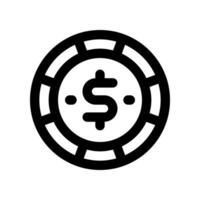 game chip icon. vector icon for your website, mobile, presentation, and logo design.