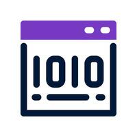 binary code icon. vector icon for your website, mobile, presentation, and logo design.