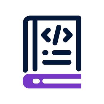 coding book icon. vector icon for your website, mobile, presentation, and logo design.