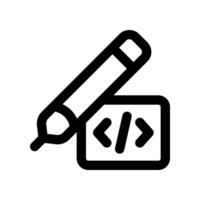 edit code icon. vector icon for your website, mobile, presentation, and logo design.