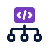 coding structure icon. vector icon for your website, mobile, presentation, and logo design.