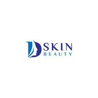 D Skin Beauty Logo Design Vector