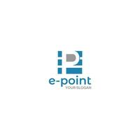 E Point Logo Design Vector