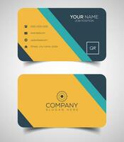 Double-sided creative and modern business card template. Vector illustration