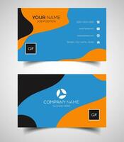 Double-sided creative and modern business card template. Vector illustration