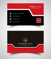 Double-sided creative and modern business card template. Vector illustration