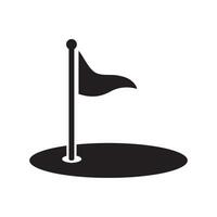 golf bandera icono vector diseño ilustración