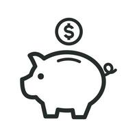 Piggy bank icon graphic vector design illustration