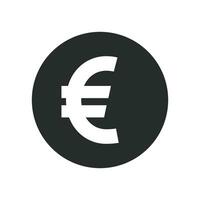 Euro currency icon graphic vector illustration