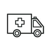 ambulancia icono gráfico vector diseño ilustración