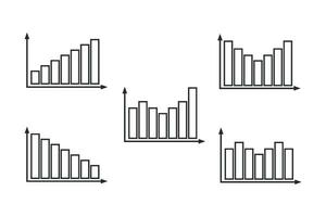 Bar charts icon graphic vector design illustration