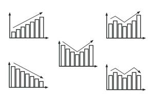 Bar charts icon graphic vector design illustration