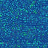 Dry Brush Grunge Dots Vector Blue Pattern