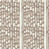 Grunge Dry Brush Light Beige Strokes Seamless Pattern vector