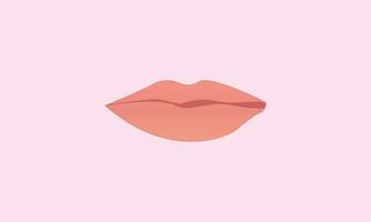 ilustración de un sensualmente atractivo rosáceo labios vector