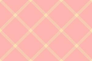 Textile tartan fabric of plaid background vector with a seamless check pattern texture.