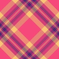 Pattern texture vector of fabric seamless textile with a background check tartan plaid.