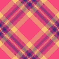 Pattern texture vector of fabric seamless textile with a background check tartan plaid.