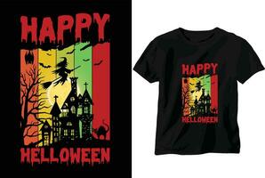 Happy halloween T shirt Design, Trendy Halloween T Shirt Design, Best Halloween T shirt Design vector