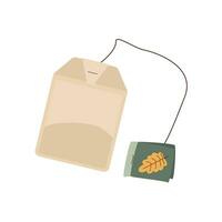 Tea in a bag. Hello autumn. Autumn season element, icon. vector