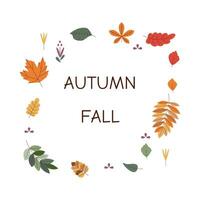 Leaves. Hello autumn. Autumn season element, icon. vector