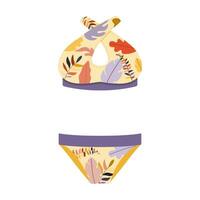 Stylish female swimsuit vector