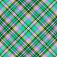 Texture seamless fabric of vector textile pattern with a plaid background tartan check.