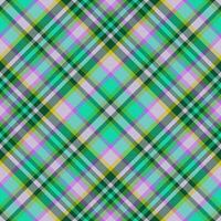 Texture seamless fabric of vector textile pattern with a plaid background tartan check.