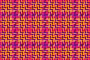 Check plaid texture of fabric pattern vector with a seamless textile background tartan.