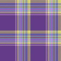 Vector pattern fabric of plaid check texture with a seamless tartan background textile.