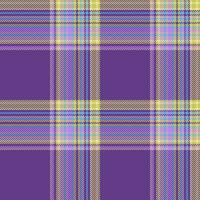 Vector pattern fabric of plaid check texture with a seamless tartan background textile.