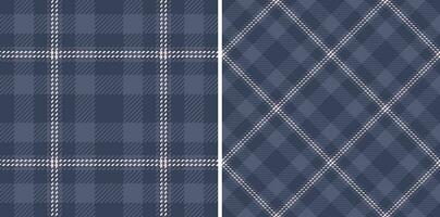 Plaid fabric texture of tartan textile vector with a check seamless background pattern.