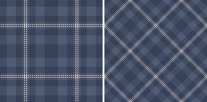 Plaid fabric texture of tartan textile vector with a check seamless background pattern.