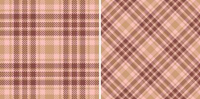 Background textile fabric of vector check texture with a tartan pattern seamless plaid.