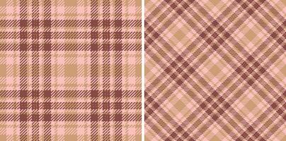 Background textile fabric of vector check texture with a tartan pattern seamless plaid.