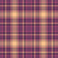 Vector fabric background of texture tartan textile with a seamless check pattern plaid.