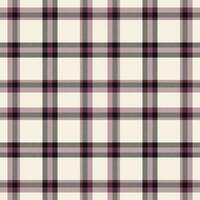 Plaid seamless pattern in black white. Check fabric texture. Vector textile print.