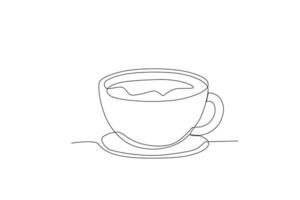 A cup of hot coffee vector