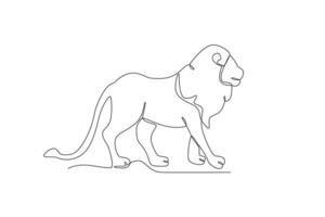 A forest lion walking vector