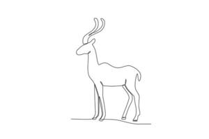 A long-horned deer vector