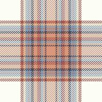 Plaid check pattern. Seamless fabric texture. Tartan textile print. vector