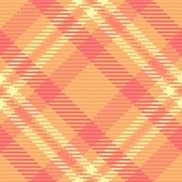 Plaid fabric texture of tartan seamless textile with a pattern vector check background.