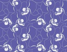 Floral pattern seamless background. Foliage and flower wallpaper design of nature. vector