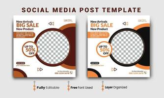 Digital marketing webinar and business social media post template, Social Media Post template for online advertising, Business marketing webinar social media post template. vector